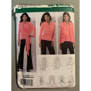 Simplicity 2603 Misses Blouse Cardi-Wrap Sewing Pattern Size M-L-XL Uncut